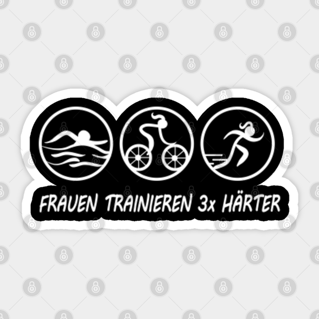 Triathlon Lustig Triathlon Sticker TeePublic